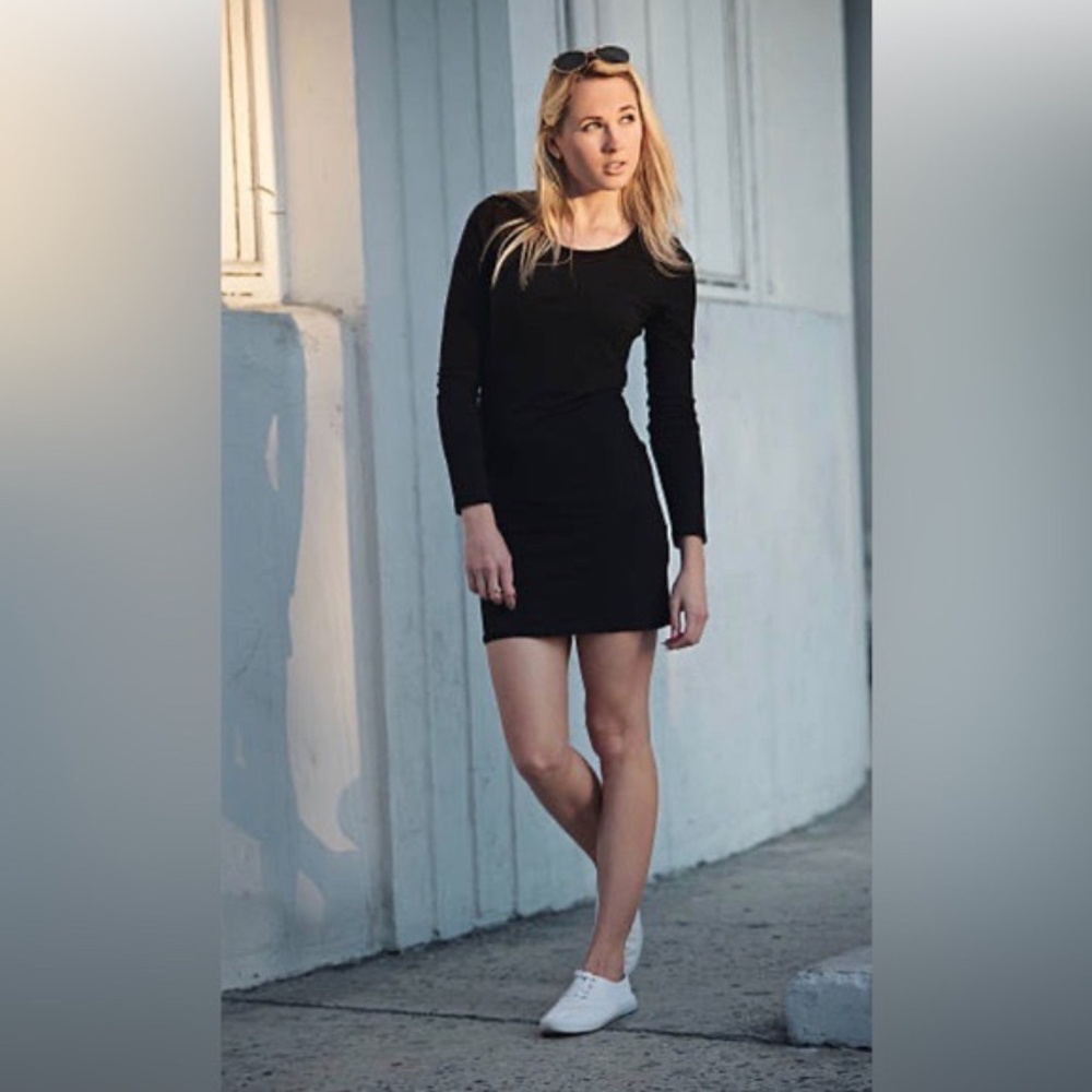 Diane Von Furstenberg DVF Joy Black Ruched Bodycon Dress, Size 12